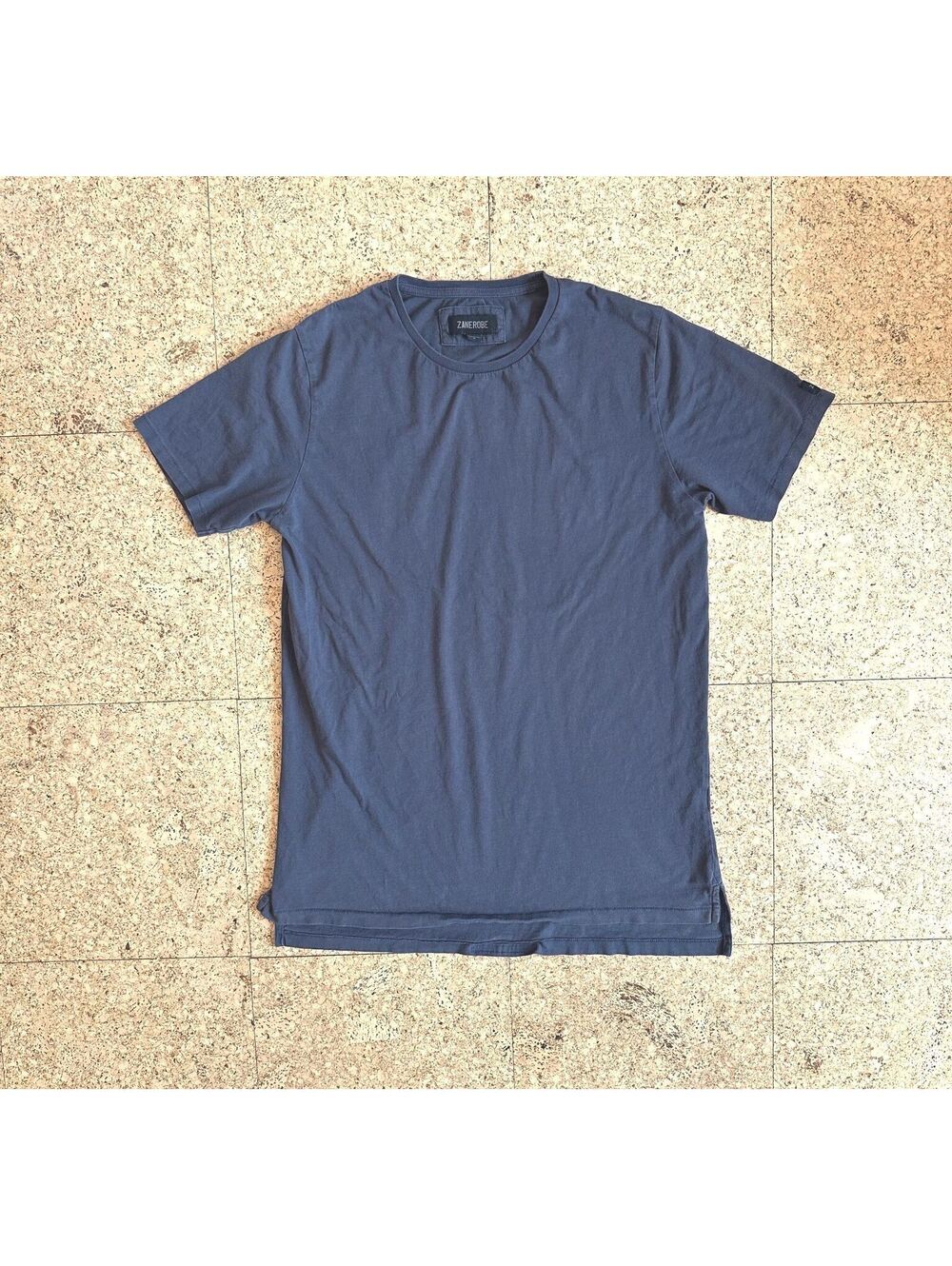 Zanerobe Flintlock Longline T-Shirt Mens Medium Gray Cotton Split Hem Soft Skate
